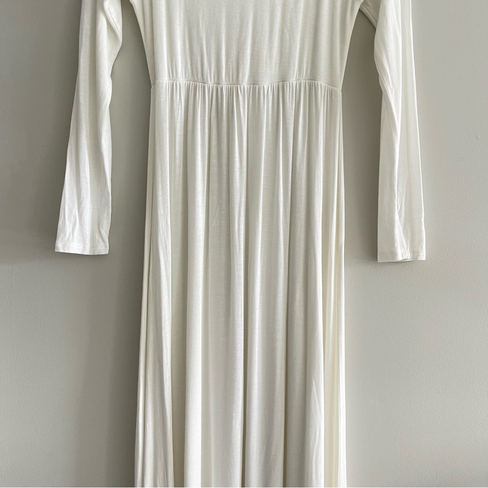 Pinkblush Maternity Ivory Solid Off Shoulder Maxi… - image 3